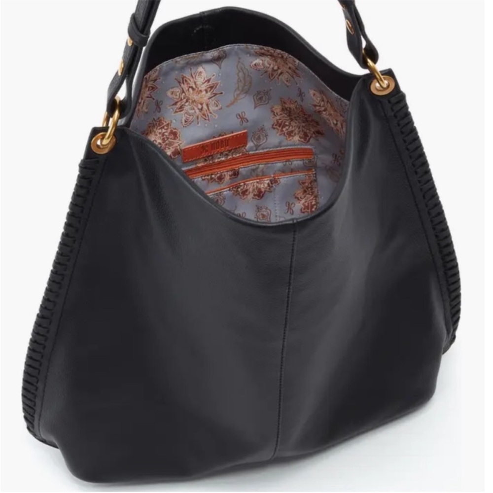 Like New HOBO Moondance Whipstitch Slouchy Shoulder Bag Black Retail $298.00 - Picture 3 of 15